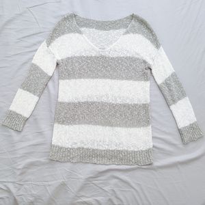 Stripe v neck sweater